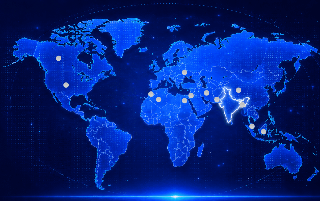 Safrroys Global Presence Map